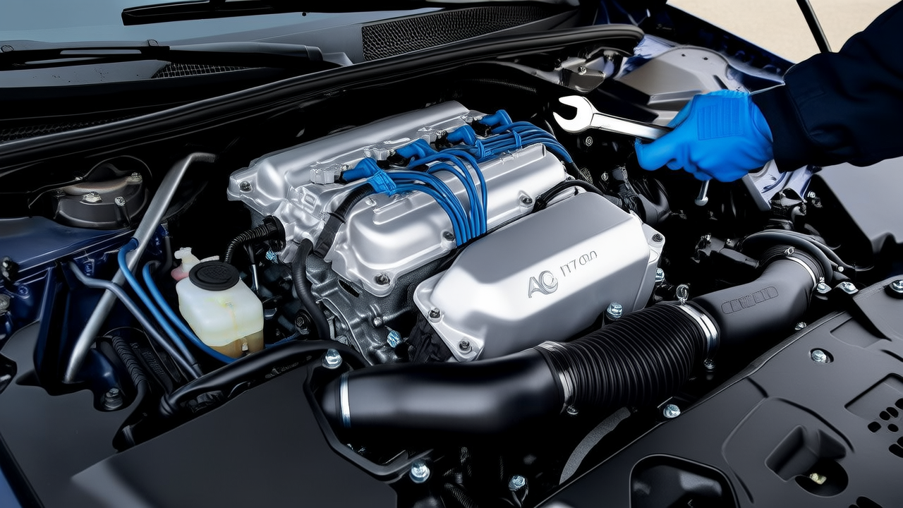 AI concept image: Changan Eado EV electric drive assembly and motor controller inspection