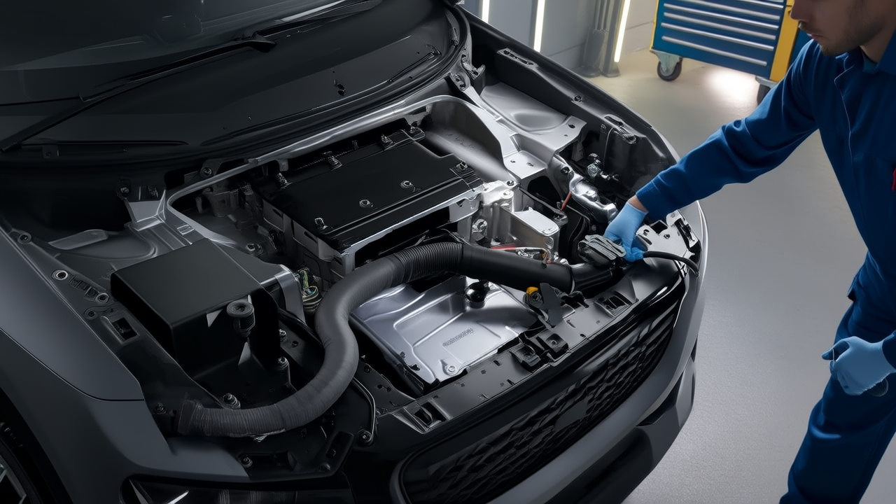 AI concept image: Chang'an plug-in hybrid OBC inspection