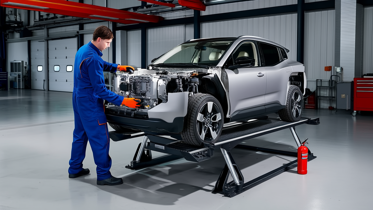 AI concept illustration: Changan CS15EV traction battery service