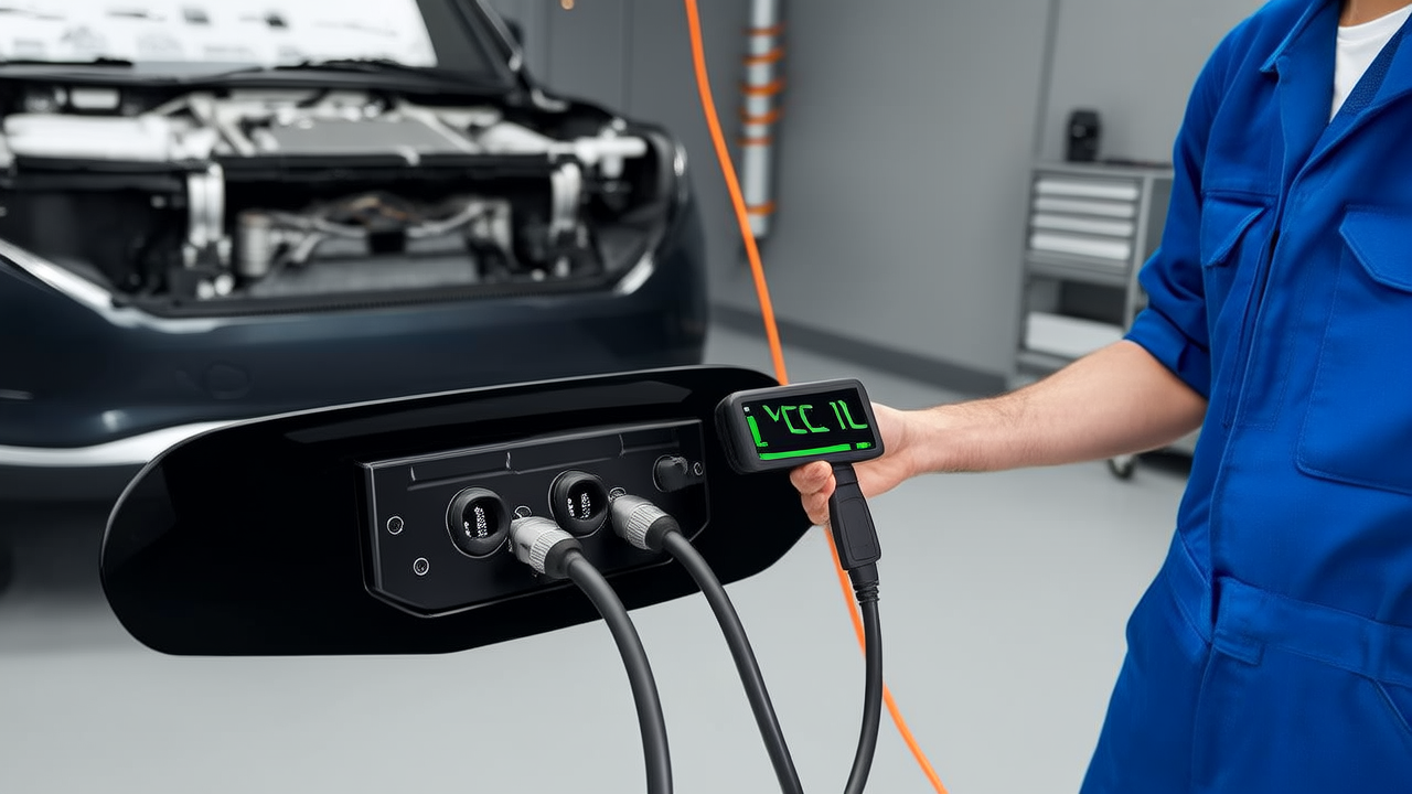AI concept image: Changan Eado EV vehicle fault diagnosis and repair